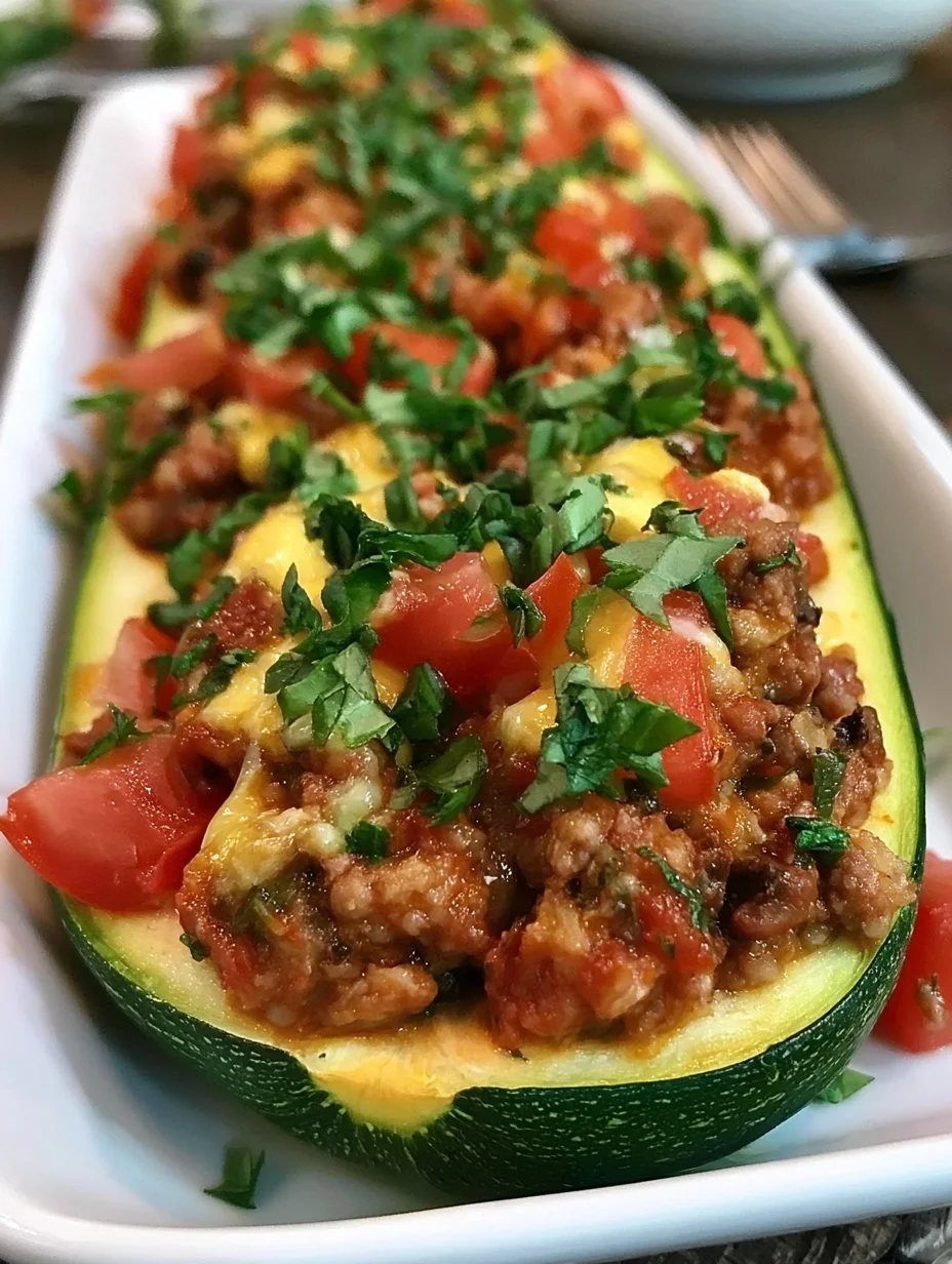 Gefüllte Zucchini mit Hackfleisch und Tomaten einfach genießen