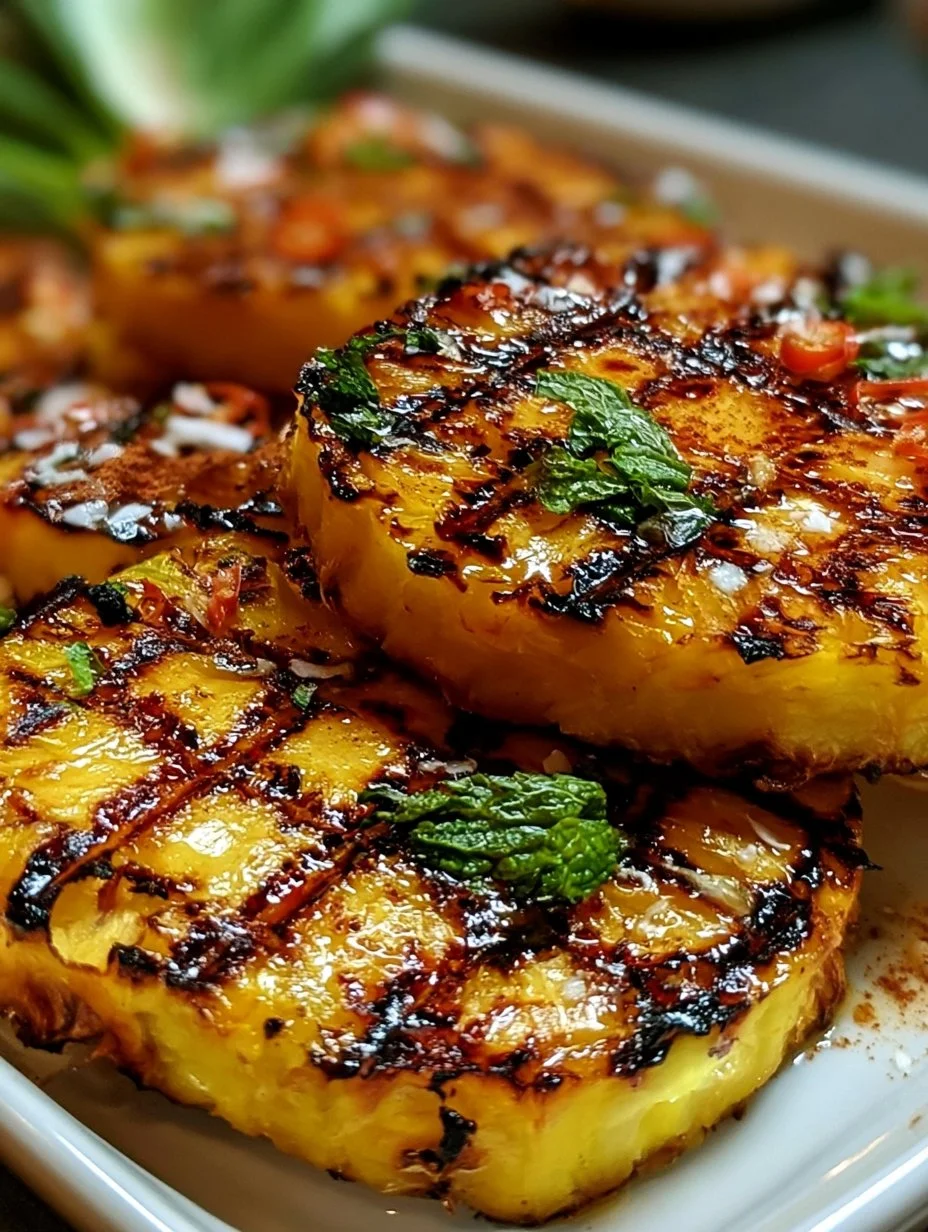 Gegrillte Ananas mit Honig und Zimt