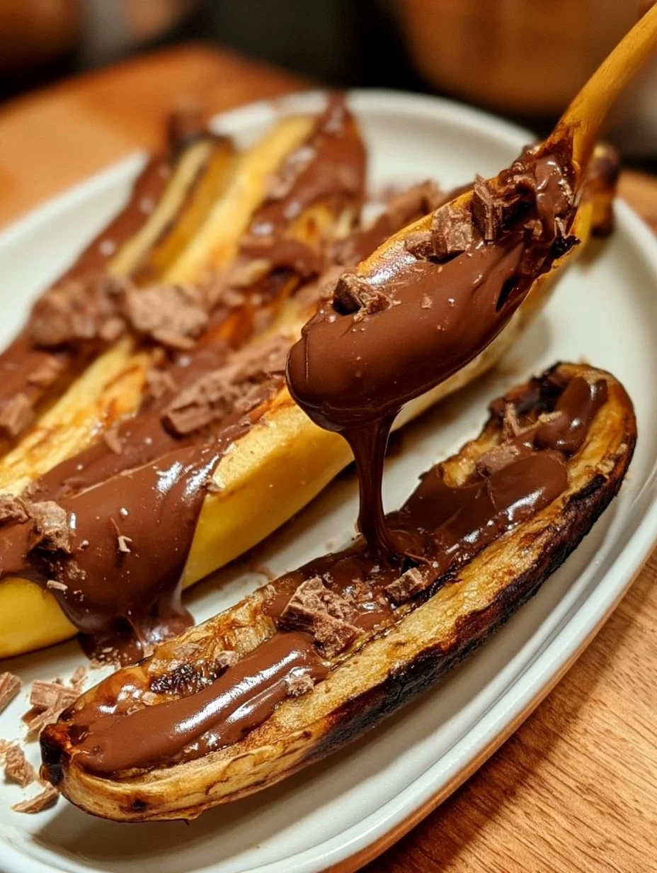 Gegrillte Banane mit Schokolade: so schmilzt Schokolade perfekt