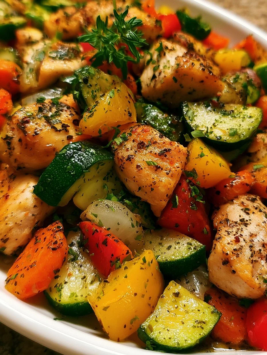 Gesunde Hähnchenpfanne mit Gemüse