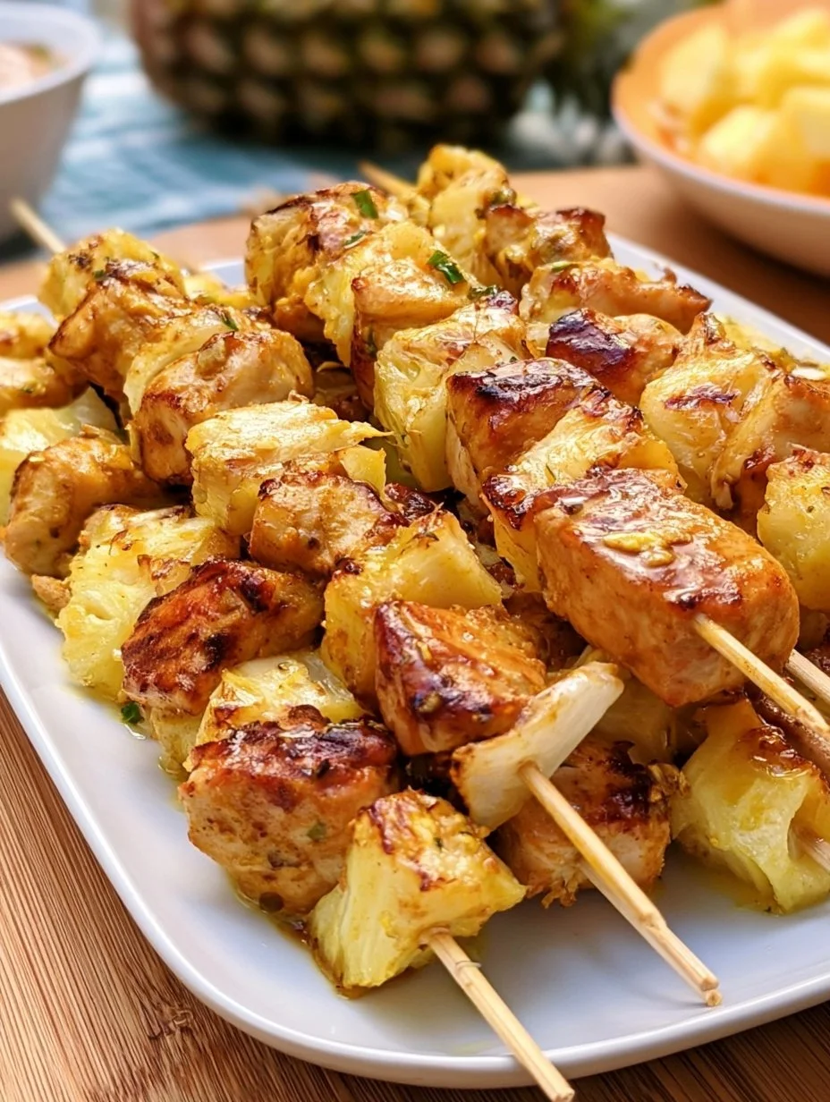 Hähnchen-Ananas- Spieße: süß-herzhaft und schnell vorbereitet