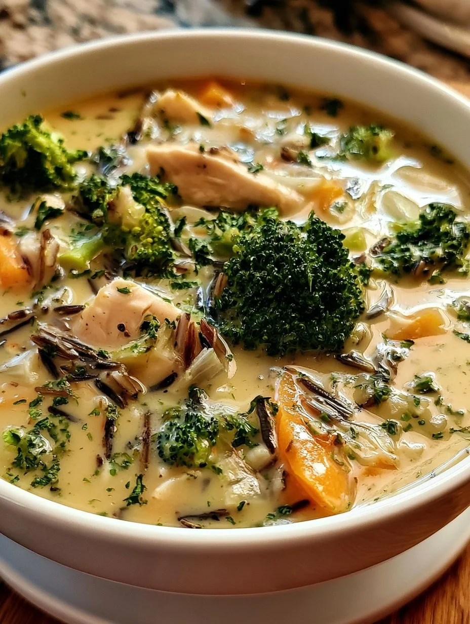 Hähnchen Brokkoli Wildreis Suppe