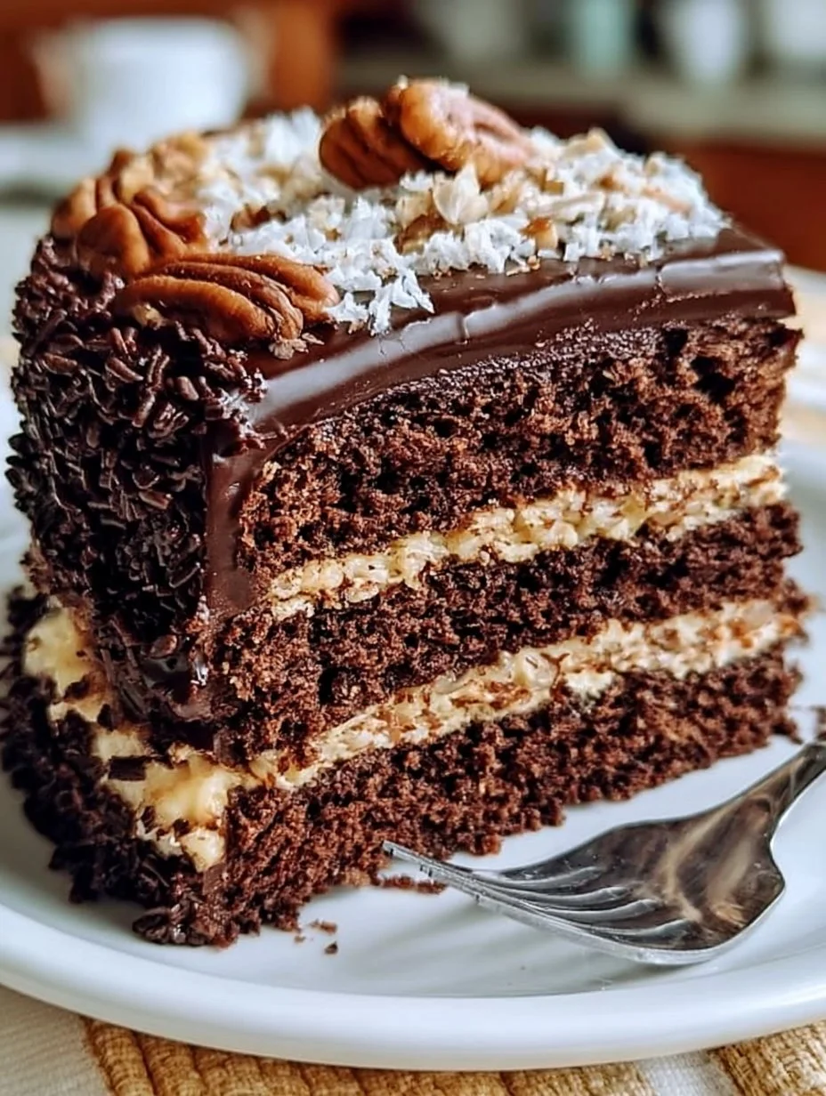 Hausgemachter Deutscher Schokoladenkuchen
