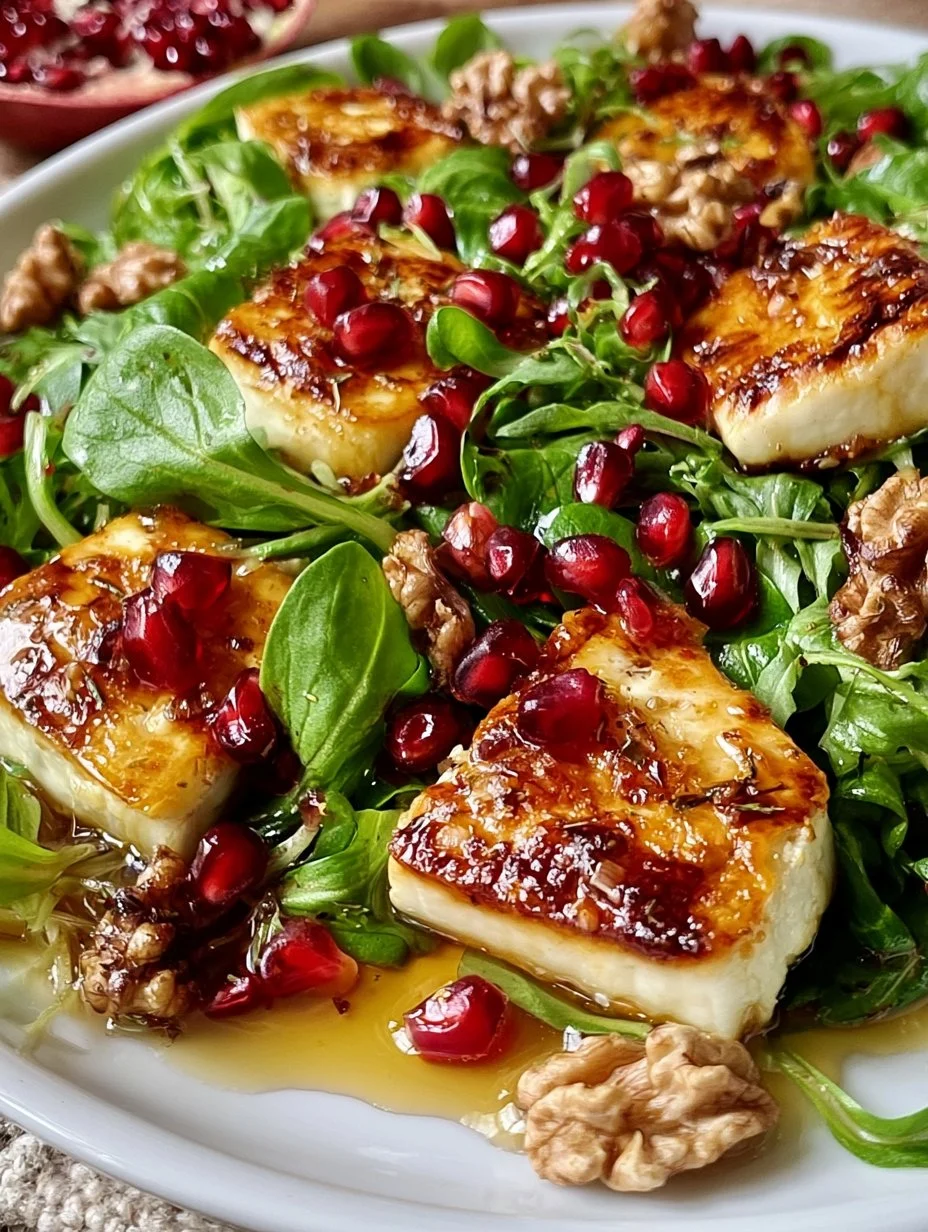 Honig-gratinierter Feta mit goldener Kruste und frischen Kräutern