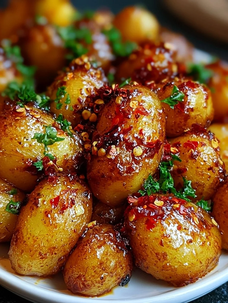 Knusprige Honig-Chili-Kartoffeln