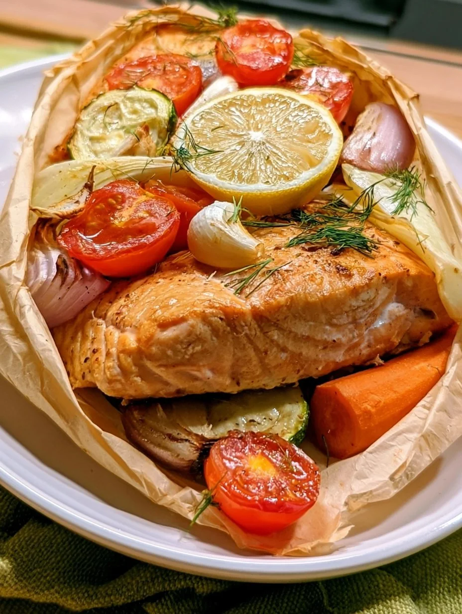 Lachs-Gemüse- Päckchen vom Grill
