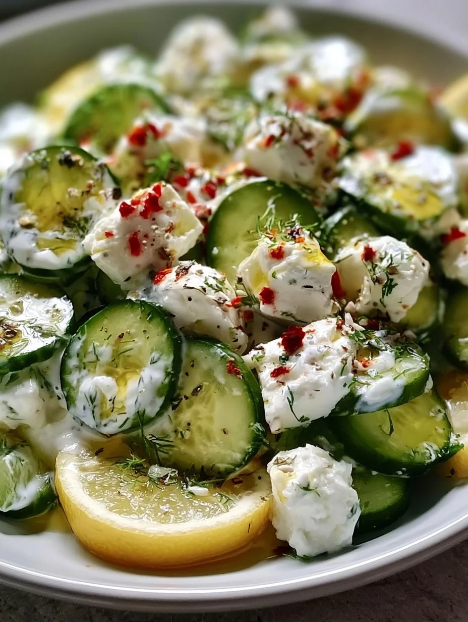Mediterranean Cucumber Yogurt Feta Salad for Refreshing Summer Moments