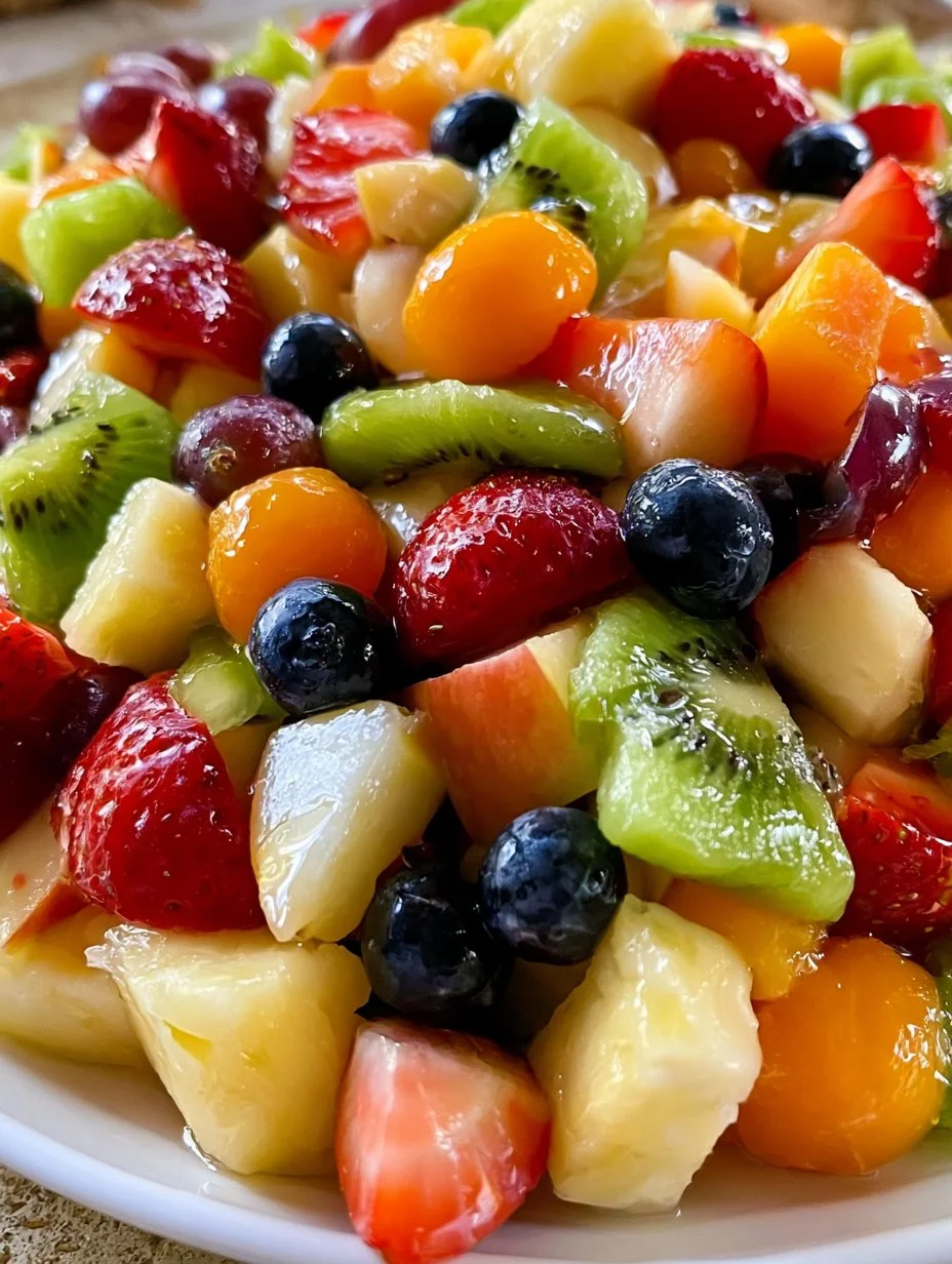 Obstsalat mit klassischem Dressing