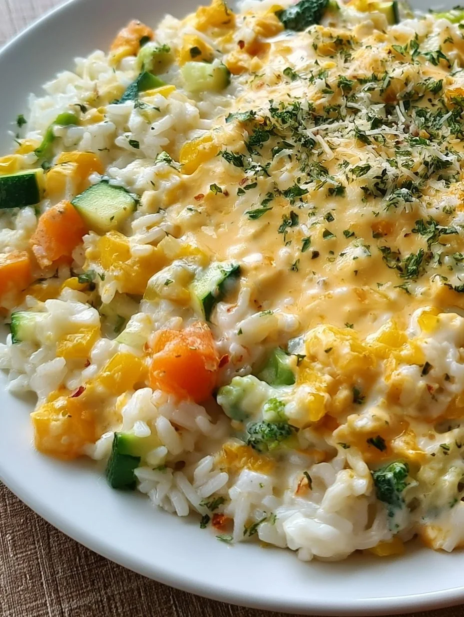 Reis mit Gemüse-Frischkäse-Sauce: Schnelles Wohlfühlessen