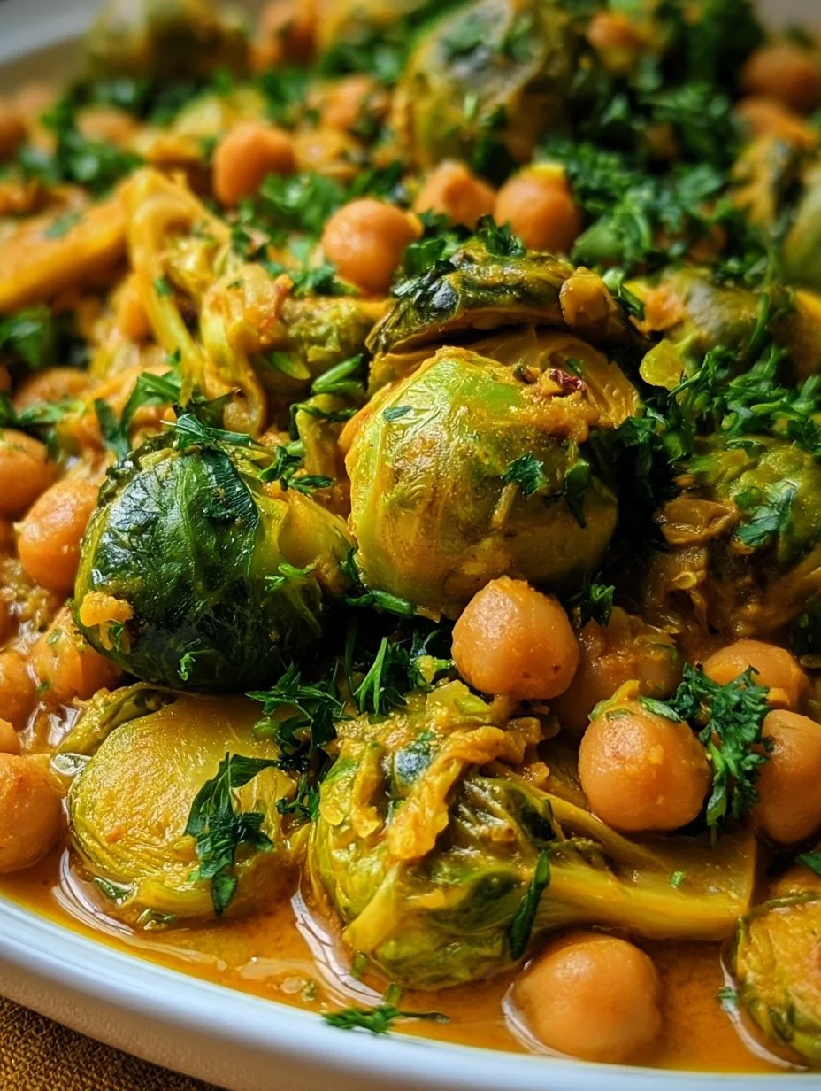 Rosenkohl-Curry mit Kichererbsen