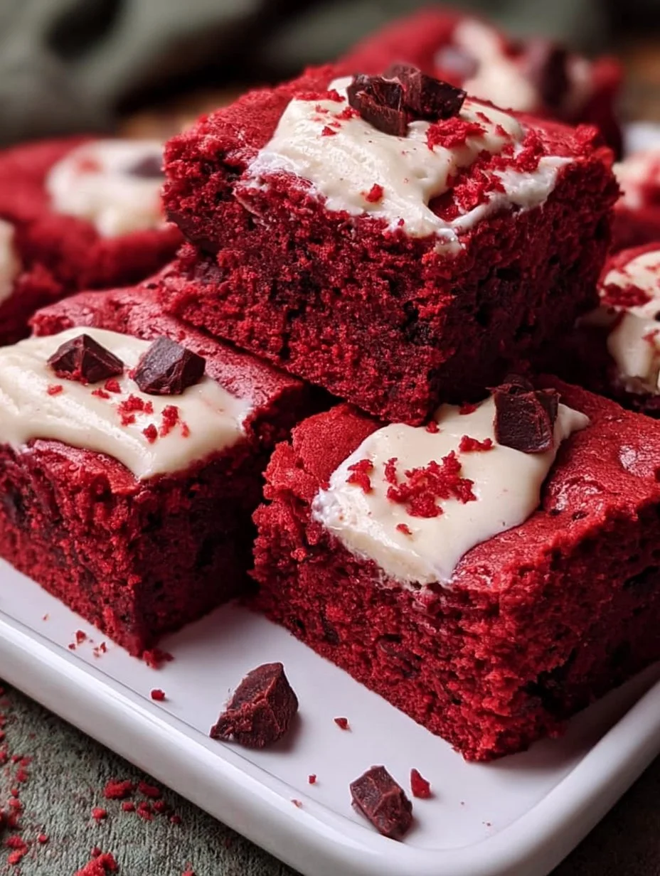 Rote Samt-Brownies