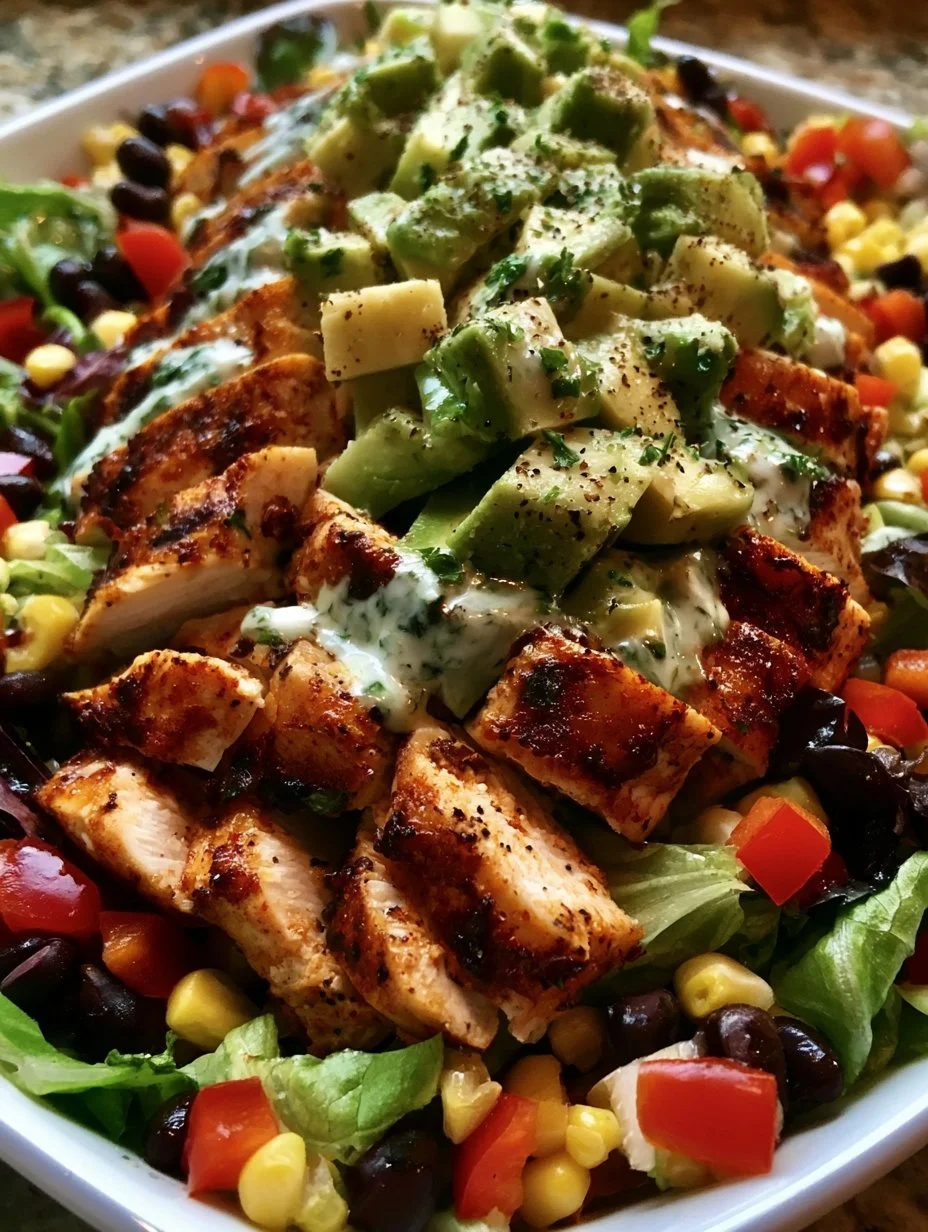 Schneller Southwest-Hähnchensalat