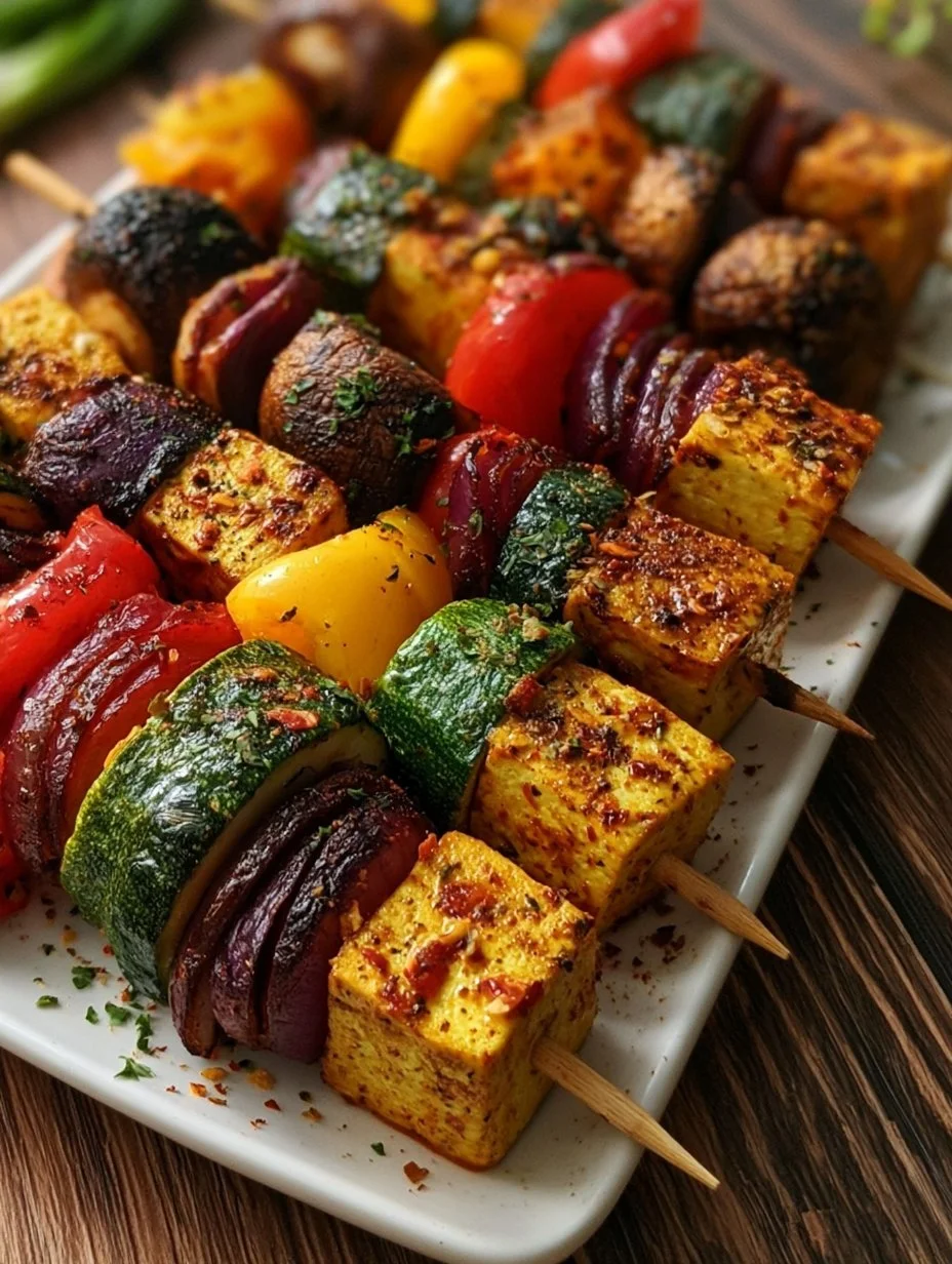 Tofu-Vegetable Skewers
