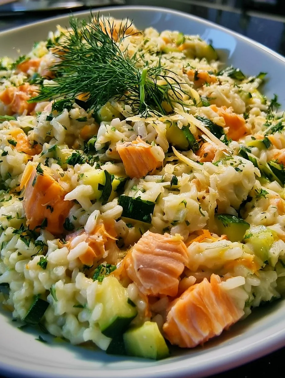 Zucchini-Lachs-Risotto