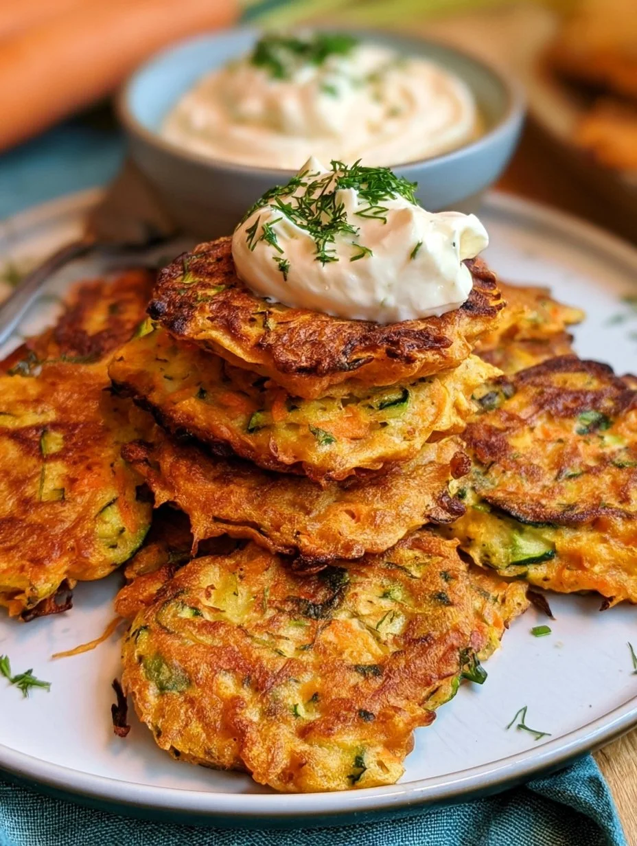 Zucchini-Möhren- Puffer: einfach & knusprig
