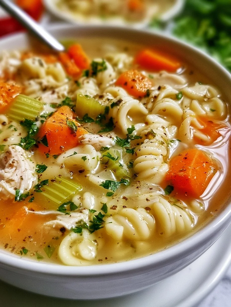 Omas Hühnersuppe mit Nudeln