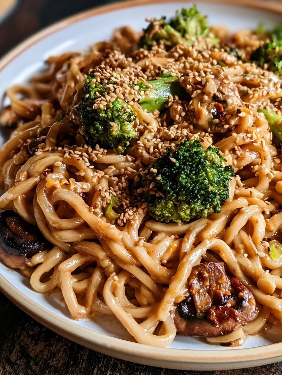 Schnelle Asianudeln mit Erdnusssauce